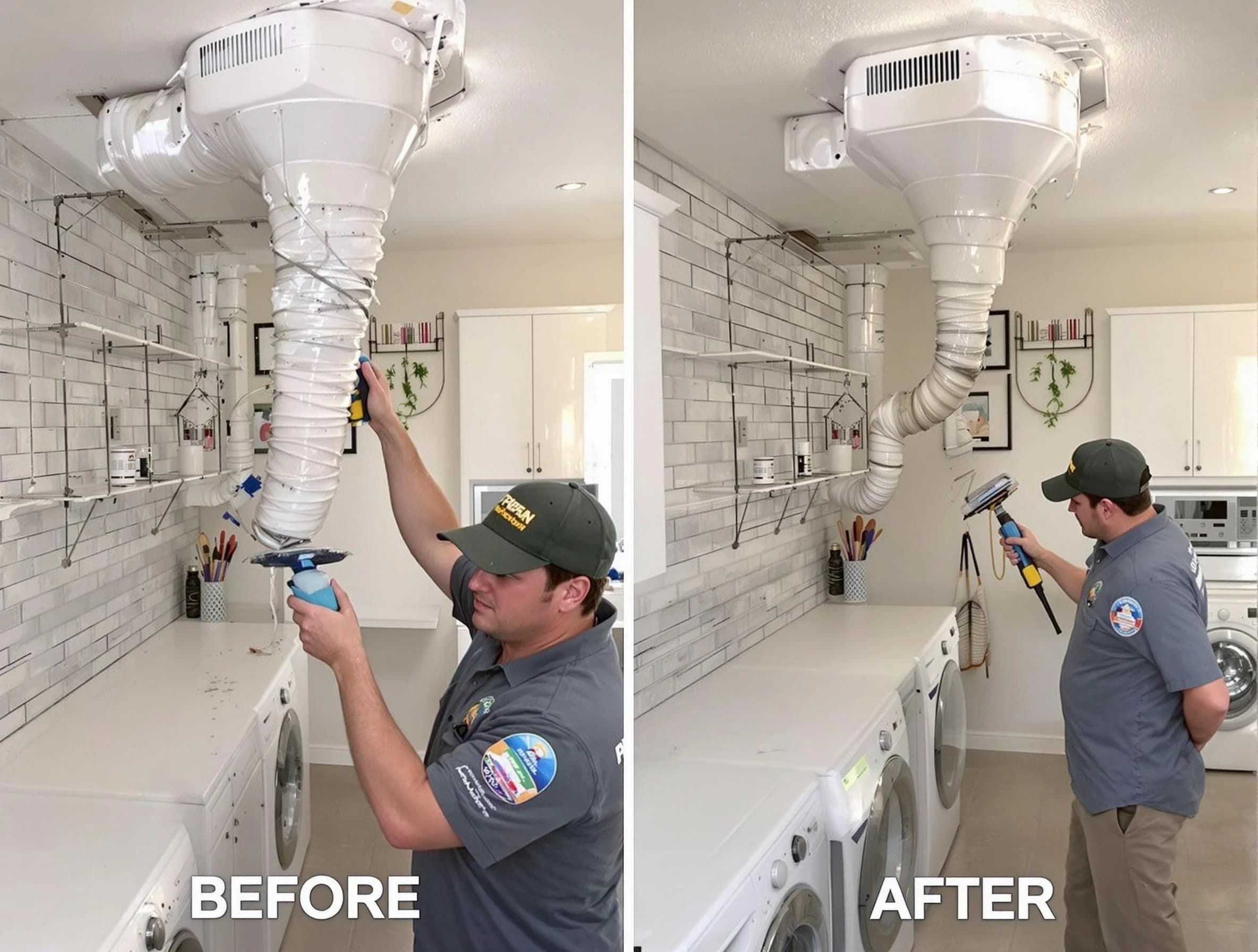 Professional dryer exhaust vent cleaning by Gallatin Dryer Vent Cleaning in Gallatin