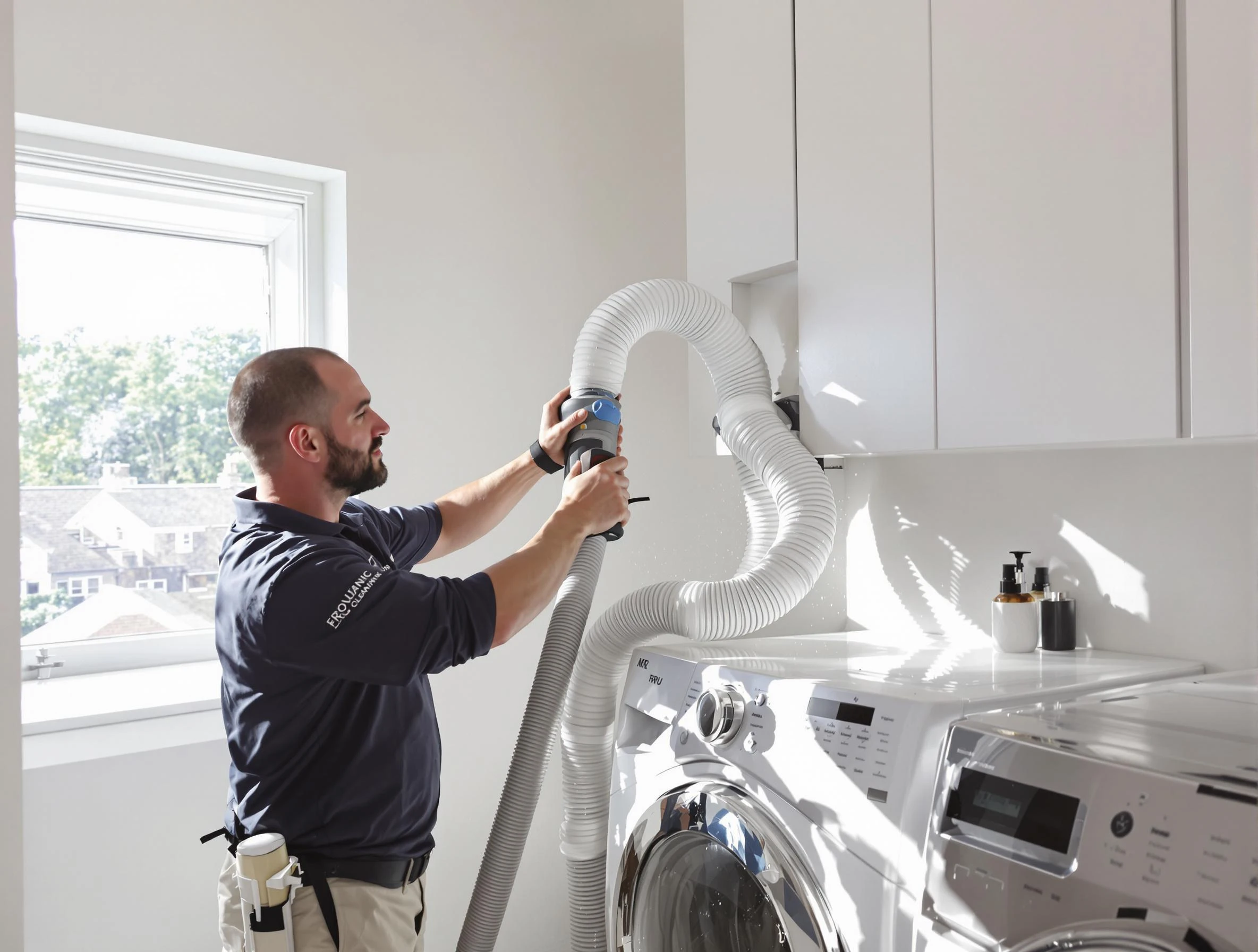 Certified Gallatin Dryer Vent Cleaning technician performing dryer vent cleaning in Gallatin